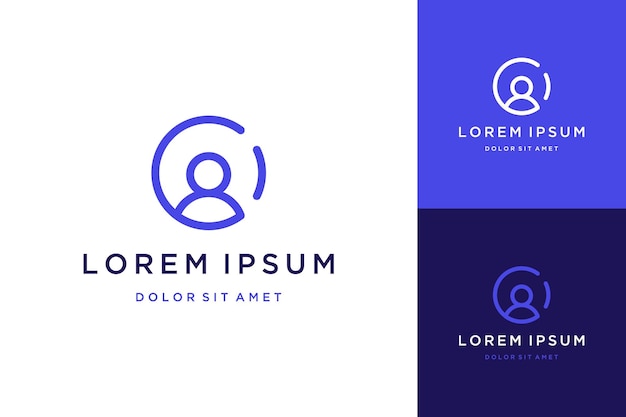Profil-Logo-Design oder Menschen mit Kreisen