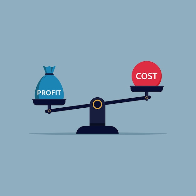 Prognosekonzept des Geschäftswachstumstrends, Marketingvision Finanzdatenberichtsdiagramm, Investitionsauswahlvektorillustration