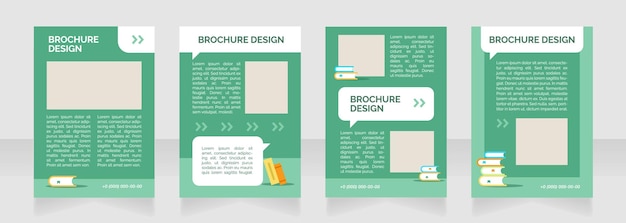 Programm für das layout von leeren broschüren der sekundarschule