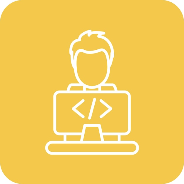 Programmierer-Ikonen-Vektorbild Kann für die Computerprogrammierung verwendet werden