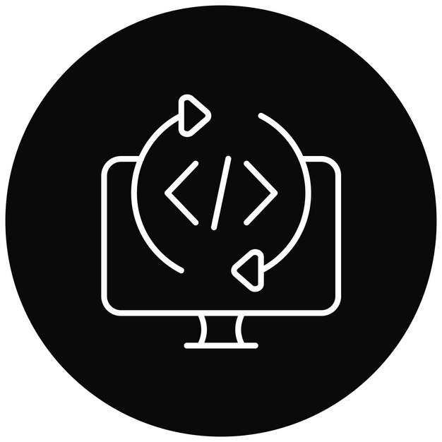Programmierung Ikonen Vektorbild kann für die Computerprogrammierung verwendet werden
