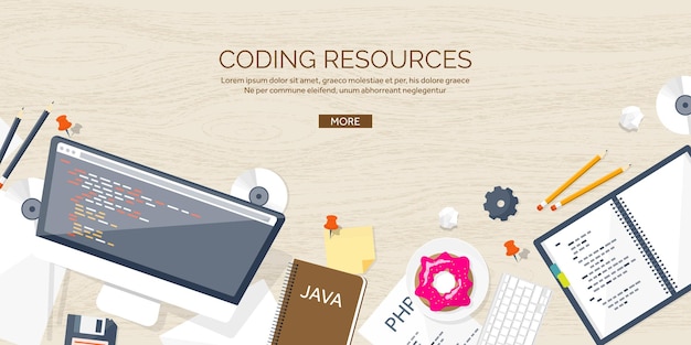Programmierung und Codierung Flat Computing Hintergrundcode Hardware Software Webentwicklung SEO-Suche
