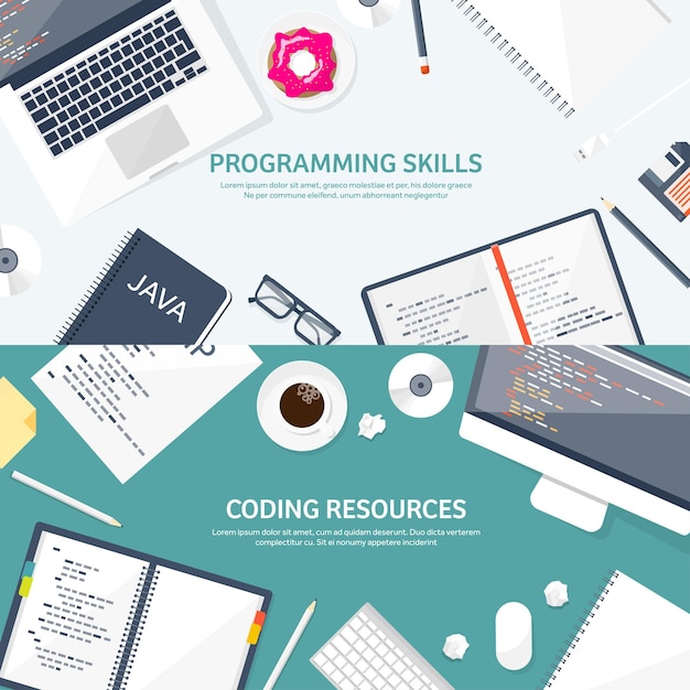 Programmierung und Codierung Flat Computing Hintergrundcode Hardware Software Webentwicklung SEO Suche