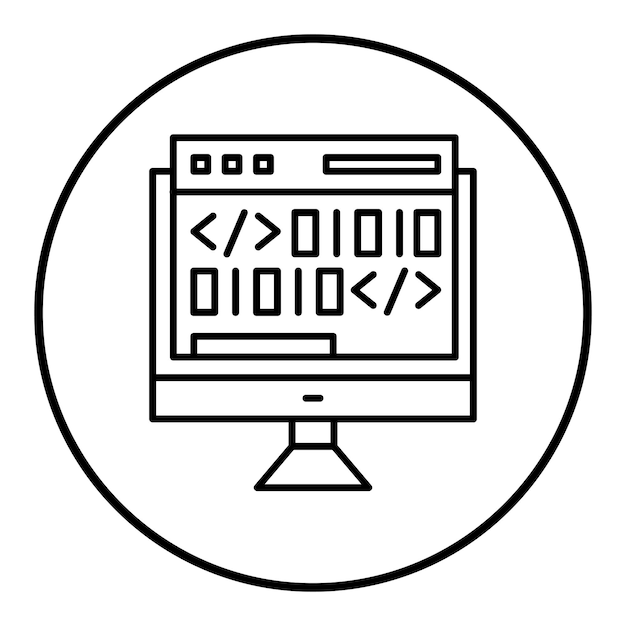 Programmierungsvektor-Ikonen können für SEO und SEM-Ikonensatz verwendet werden