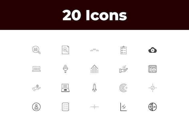 Programming coding set of web icons in line style Software development icons for web and mobile app
