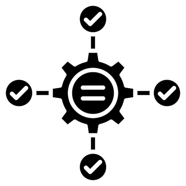 Projekte und Workflow-Glyphe, solide schwarze Illustration