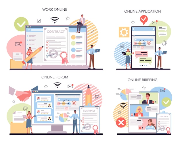 Projektmanagement-Onlinedienst oder Plattformsatz