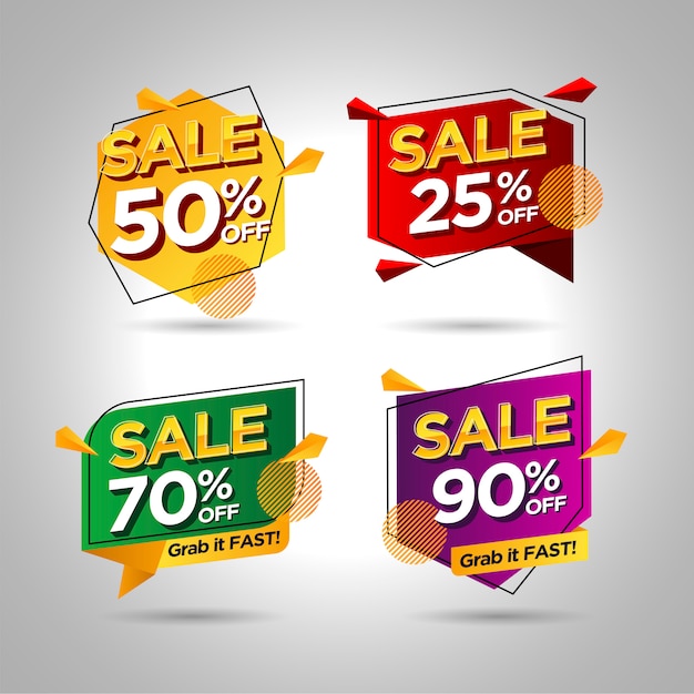 Promotion sale label banner sammlung