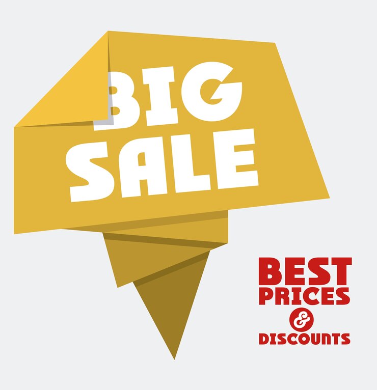 Promotions und Rabatte Nachricht digitales Design