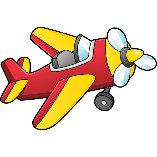 Propellerflugzeug cartoon clipart illustration