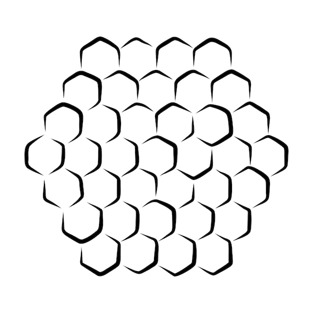 Vektor propolis honigstock-symbol doodle handgezeichneter honigstockstruktur honigpollenwachs pergament