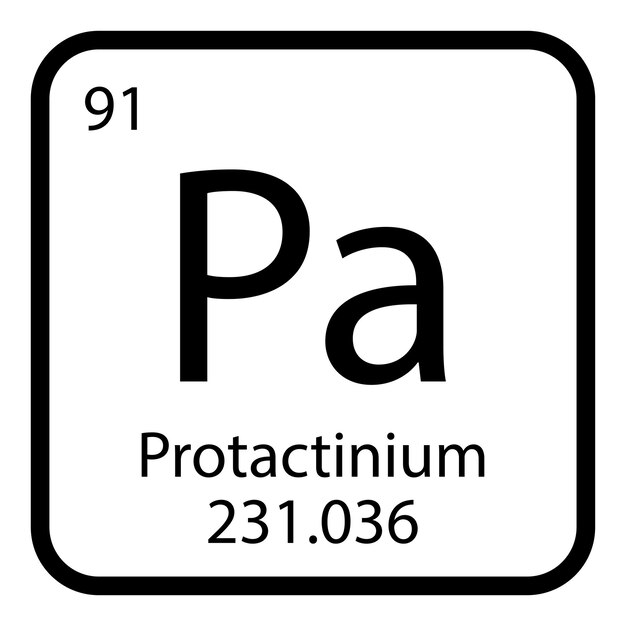 Vektor protactinium-ikonen-vektor-illustrationsdesign