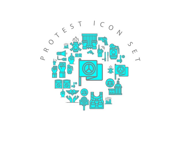 Protest-icon-set-design