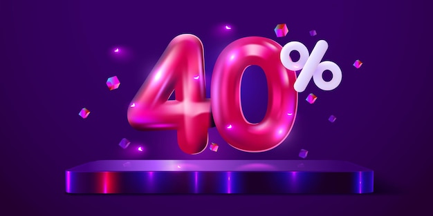 Prozent rabatt auf kreative komposition mega sale neon banner