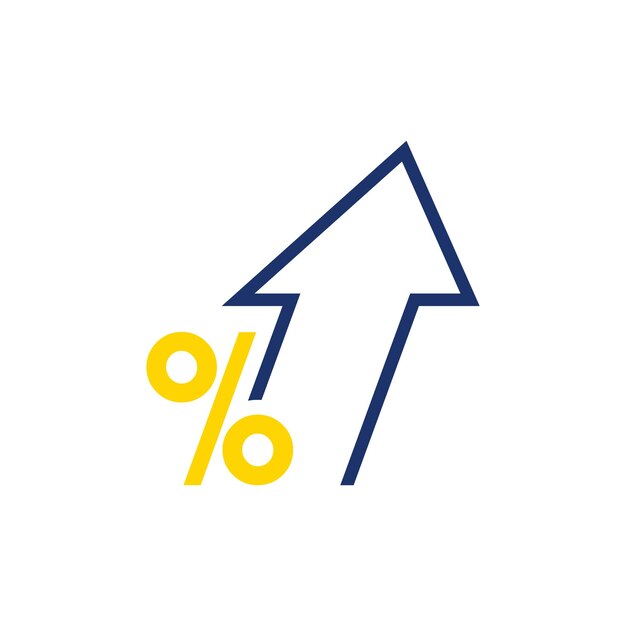 Prozentsatz mit pfeil nach oben pfeil mit prozentzeichen
