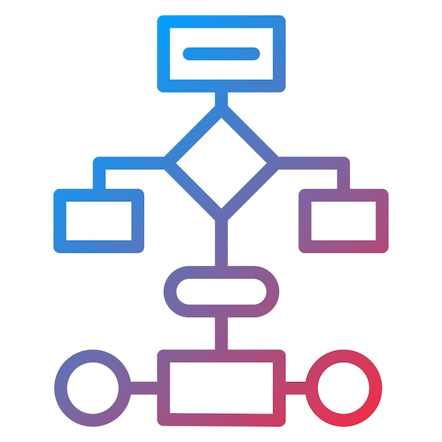 Prozessflussdiagramm-ikonen-vektorbild kann für die qualitätssicherung verwendet werden