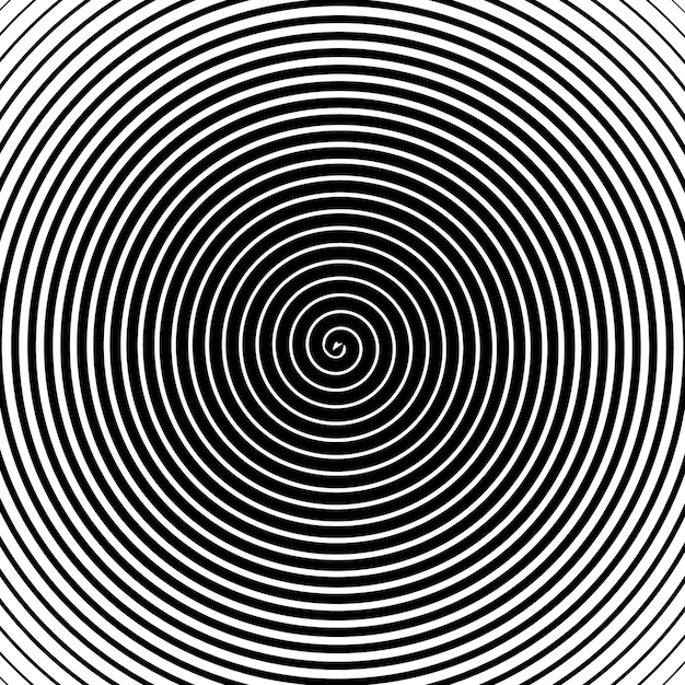 Vektor psychedelische spirale mit radialen strahlen
