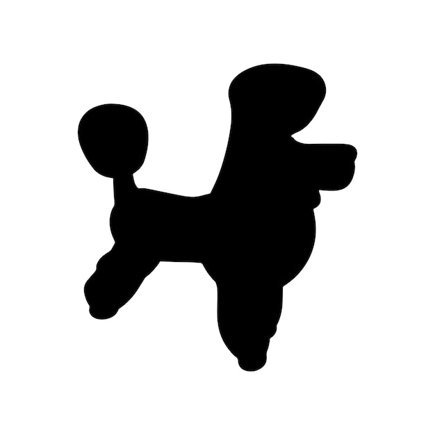 Vektor pudelhund-silhouette-vektorillustration