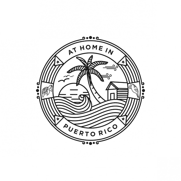 Puerto rico strandlogo