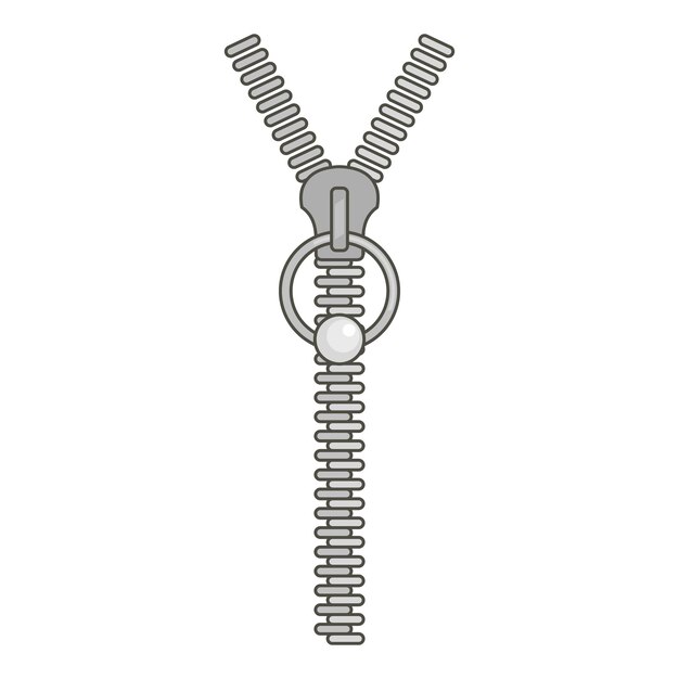 Pullover-reißverschluss-symbol cartoon-illustration des pullover-reißverschluss-vektorsymbols für das web