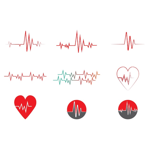 Pulslinie Illustrationsvektorvorlage