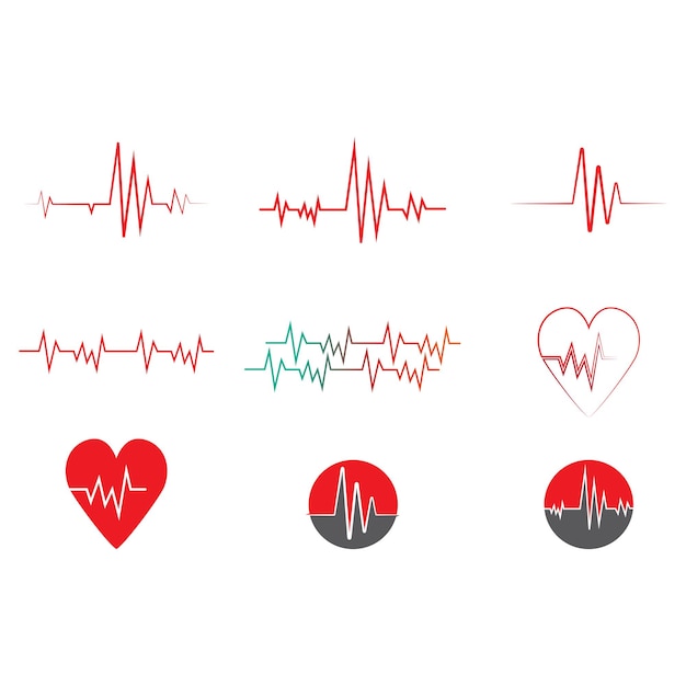 Vektor pulslinie illustrationsvektorvorlage