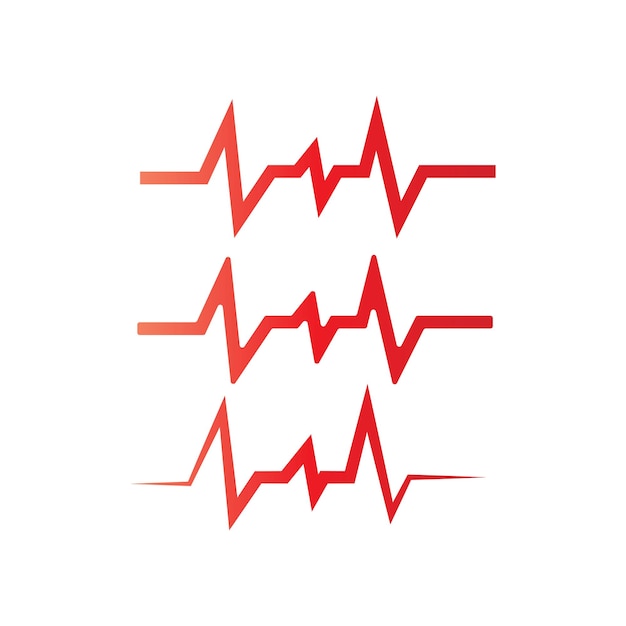 Pulslinie illustrationsvektorvorlage