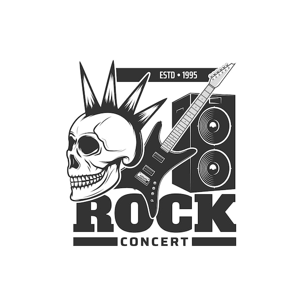 Vektor punk-rock-metal-musik-live-konzert-vektor-symbol