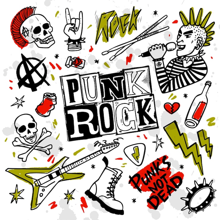 Vektor punkrock-musikset