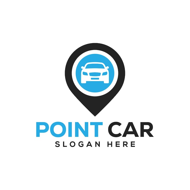 Punkt auto-logo-design-konzept oder auto-car-logo design-vorlage