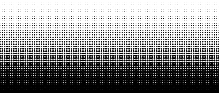 Vektor punktierte halbton-gradient-textur verschwindender polka-punkte-hintergrund wiederholungspunkte-gradierungsmuster