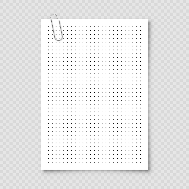 Vektor punktiertes grafikpapier mit gitterpolka-punktmuster, geometrische textur für kalligraphie, zeichnung oder schreiben