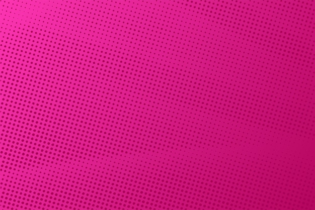Punktiertes Halbtonmuster auf magentafarbenem Hintergrund Abstrakte Retro-Pop-Art-Textur