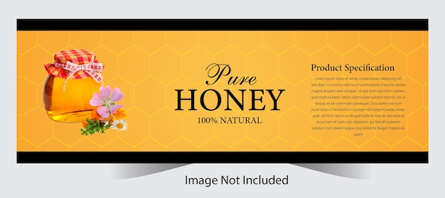 Pure Honey Label Banner Design Tempppppp