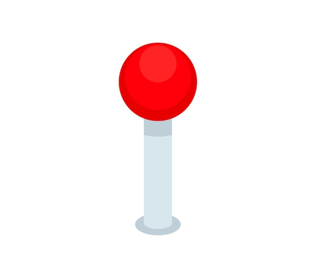 Push-Pin-Vektor isoliertes Symbol. Emoji-Illustration. Pin-Vektor-Emoticon
