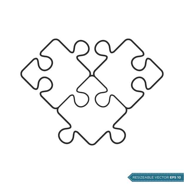 Puzzle-symbol vektor vorlage flaches design