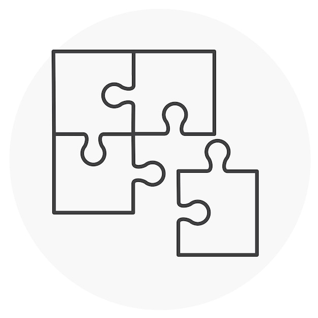 Vektor puzzle-vektor-illustration und ikonen-design