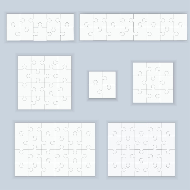 Puzzle-Vorlagen Puzzle-Set Vektor