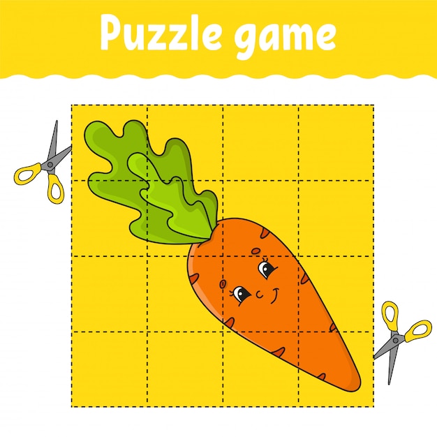Puzzlespiel für kinder. arbeitsblatt zur bildungsentwicklung. lernspiel für kinder.