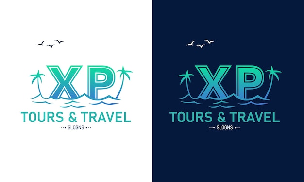 PX Creative Travel Logo Design Initial Summer Travel Logo Icon Vector (PX Kreatives Reise-Logo-Design für die erste Sommerreise)