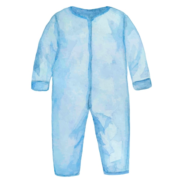 Pyjama-illustration aquarellskizze babykleidung