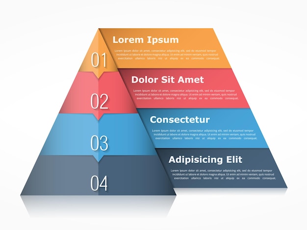 Pyramide-Infografiken