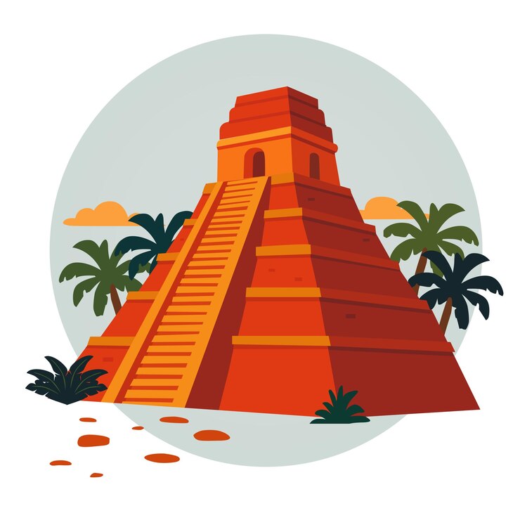 Vektor pyramide tikal