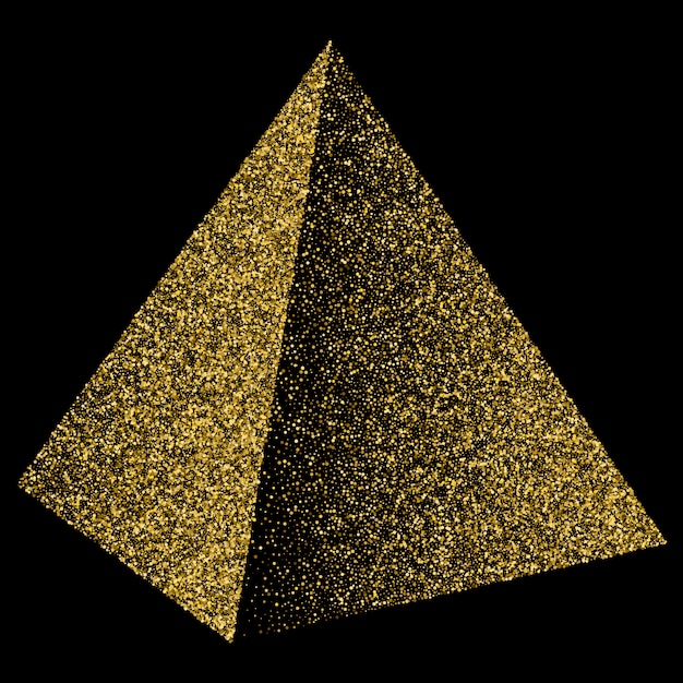 Pyramiden-Dreieck goldene Konfetti