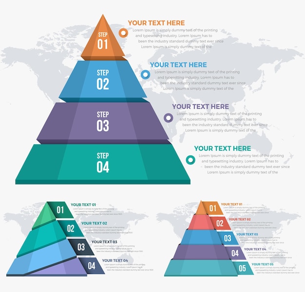 Vektor pyramiden-infografiken (03 artikel)