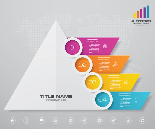 Pyramidendiagramm infografiken