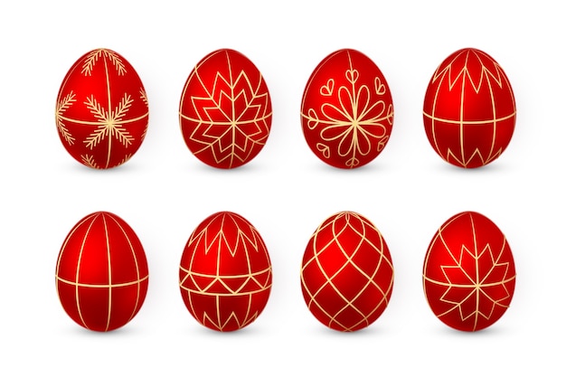 Vektor pysanka, ukrainisches osterei, dekoriert mit traditionellen ukrainischen volksmotiven