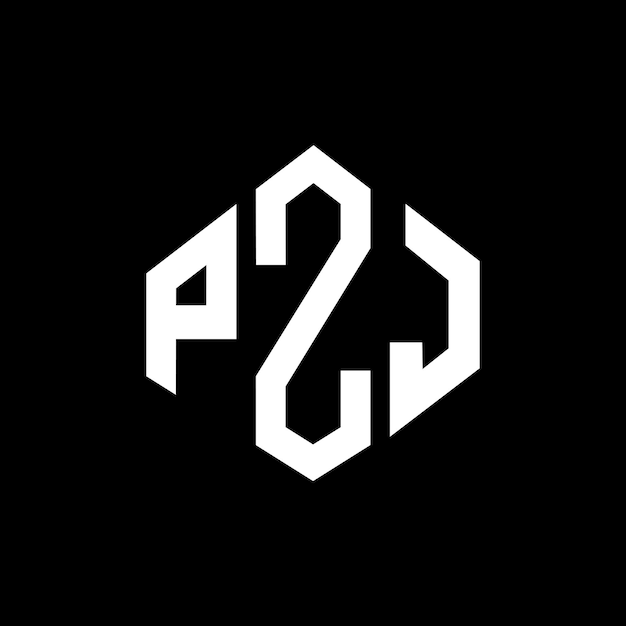 Pzj buchstaben logo design mit polygon form pzj polygon und würfel form logo design pzj hexagon vektor logo vorlage weiße und schwarze farben pzj monogram geschäft und immobilien logo