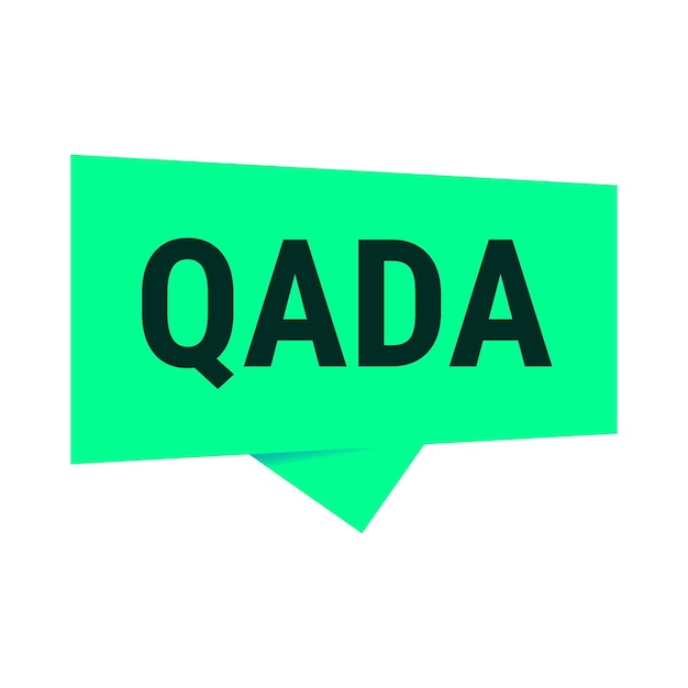 Qada Green Vector Callout Banner mit Informationen zum Nachholen verpasster Fastentage