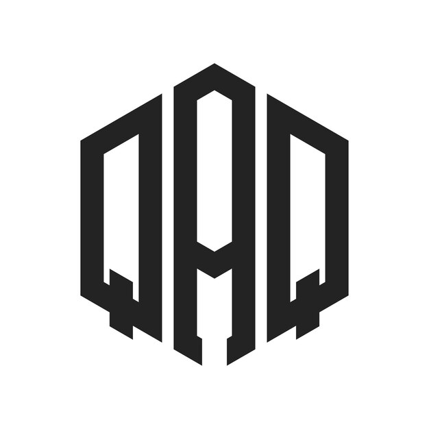QAQ Logo Design Initial Letter QAQ Monogram Logo mit Hexagonform